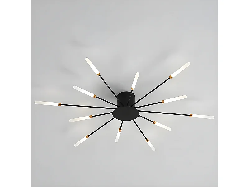 Plafonnier led lumière moderne feu d'artifice,  80 * 80 * 8cm, lumière neutre