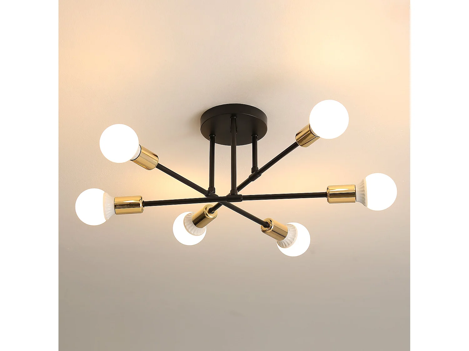 Plafonnier moderne, lampe de plafond rétro, industriel lustre suspension e27, sans ampoules