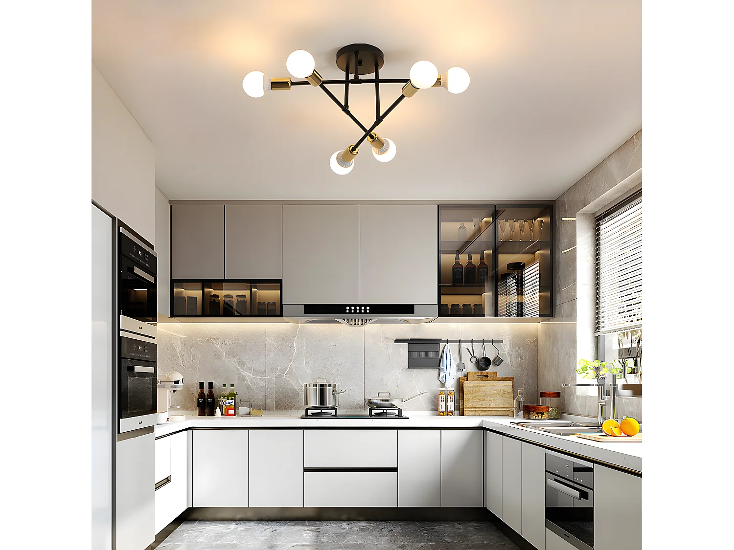 Plafonnier moderne, lampe de plafond rétro, industriel lustre suspension e27, sans ampoules