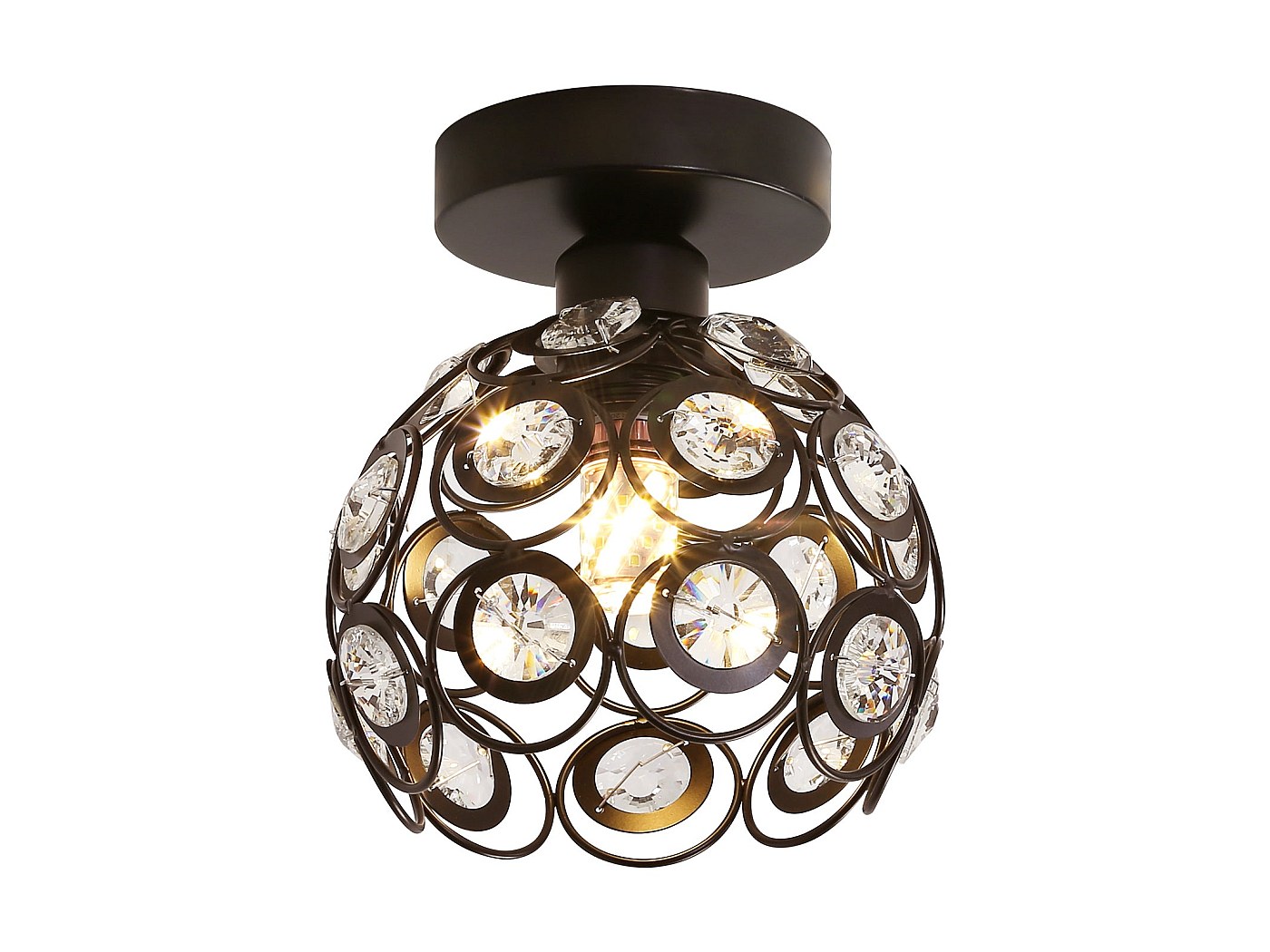 Lampadario A Soffitto LED In Cristallo K9 - Design Sospensione Moderna 50cm - Bianco Freddo (4500K-6000K) - 4