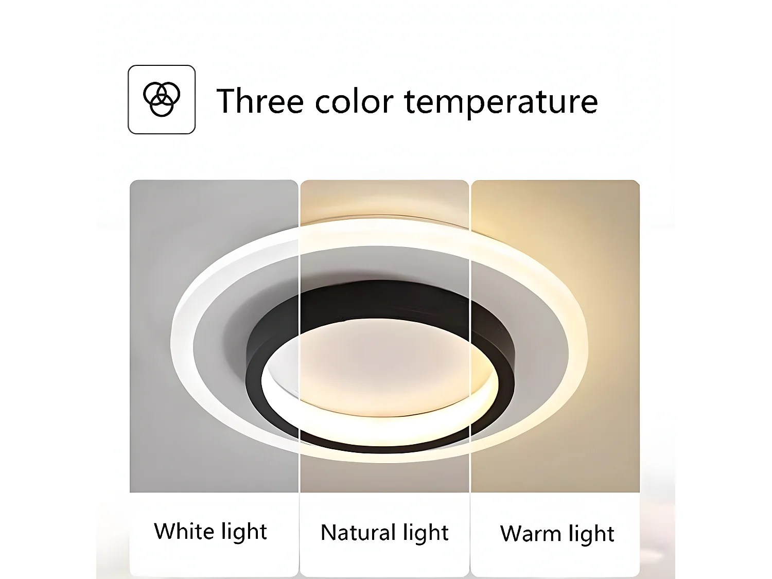 Luce a LED NORDIC LIGHT Dimmeble Rond 23W, Bianco nero, 23*23*6 cm