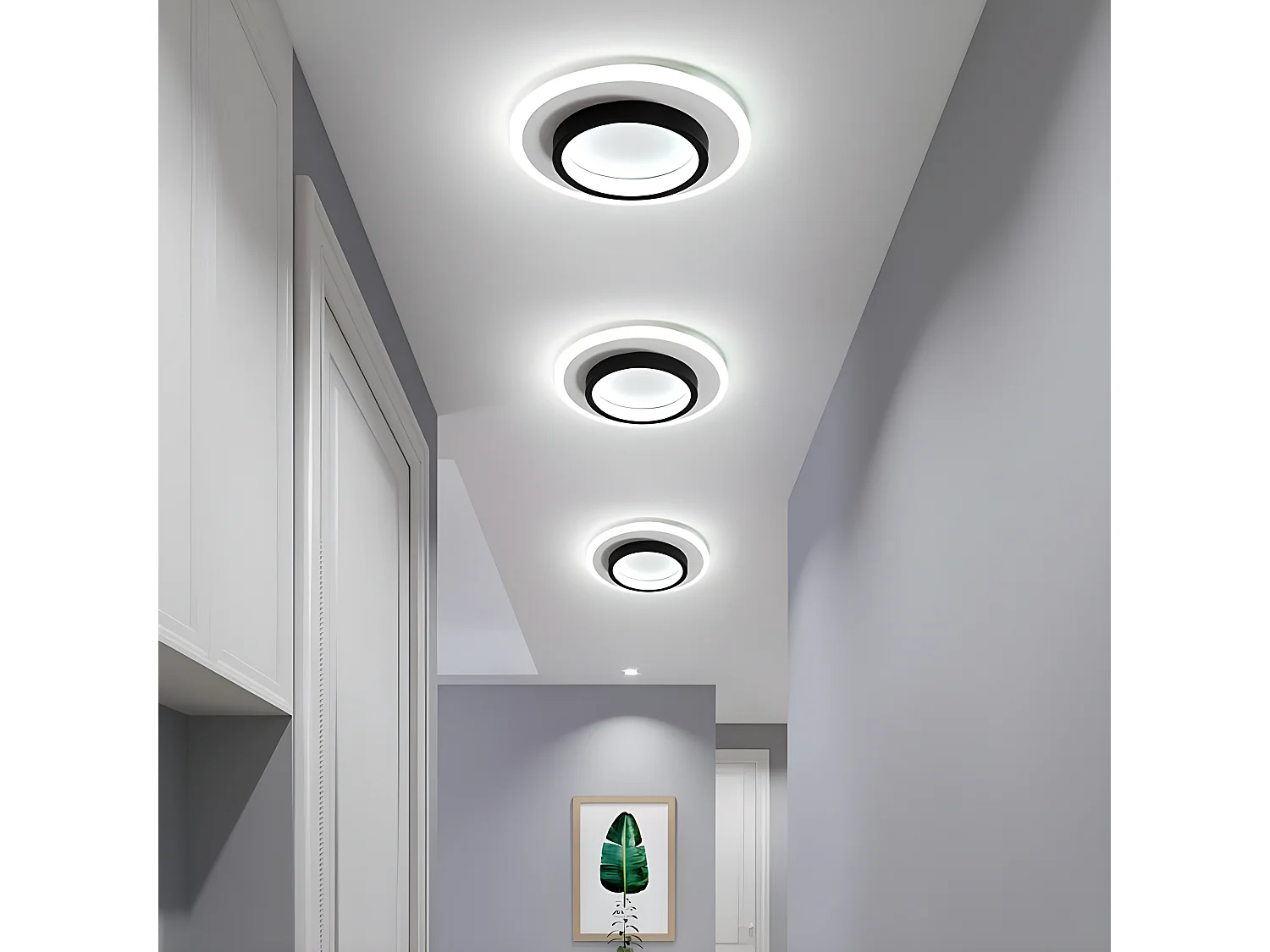 Luce a LED NORDIC LIGHT Dimmeble Rond 23W, Bianco nero, 23*23*6 cm