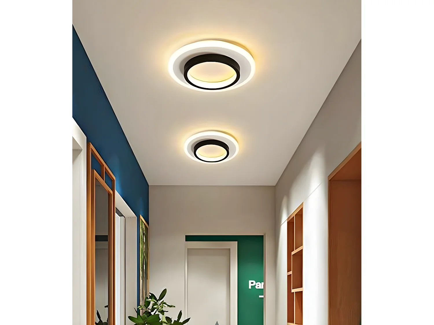 Luce a LED NORDIC LIGHT Dimmeble Rond 23W, Bianco nero, 23*23*6 cm