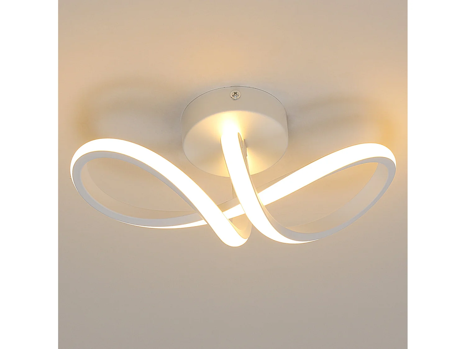 Plafonnier led moderne, L29*W10, courbe 16w 2500lm, lumière blanc chaud