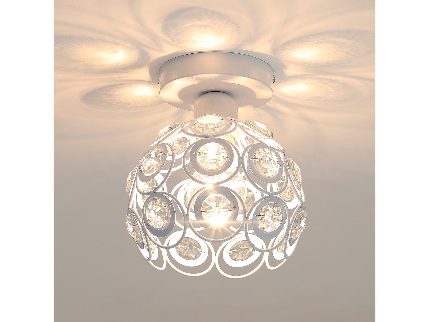 Plafonnier LED E27 Lustre Plafond en Alu Minium Luminaire LED pour
