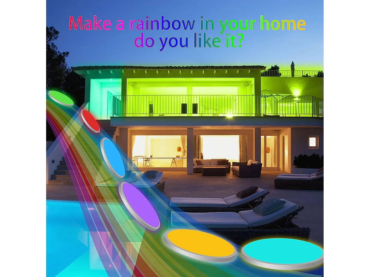 Plafonnier led dimmable rgb 3000k-6500k rond, 28*5.2cm,  étanche ip54, avec télécommande