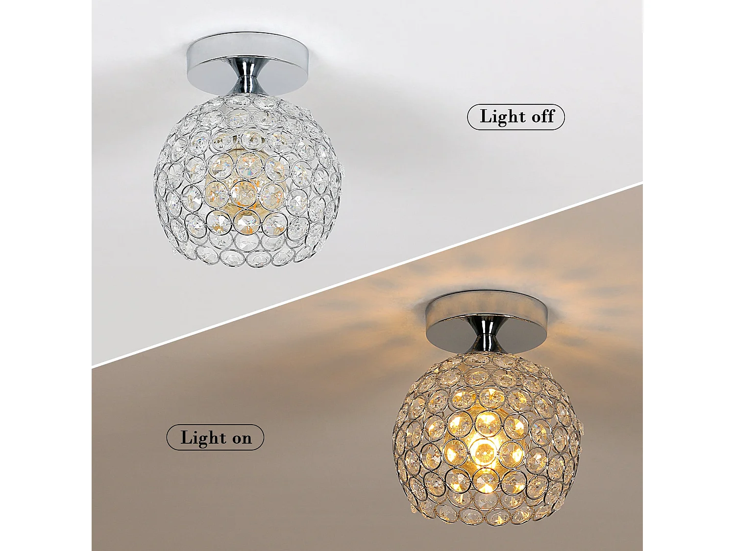 Moderne lampe de plafond led plafonnier,  16 * 16 * 18 CM, argenté,  sans ampoules E27