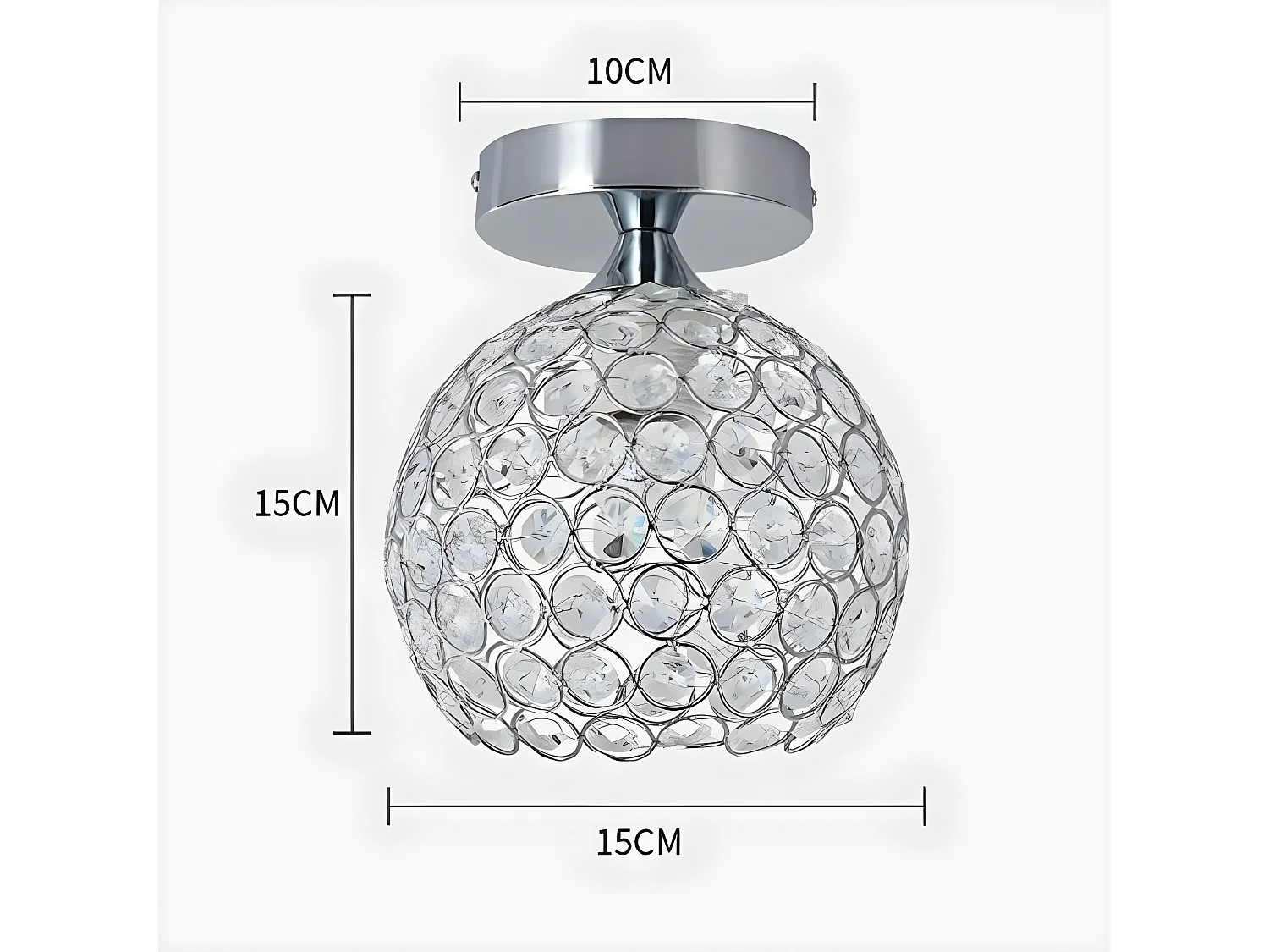 Moderne lampe de plafond led plafonnier,  16 * 16 * 18 CM, argenté,  sans ampoules E27