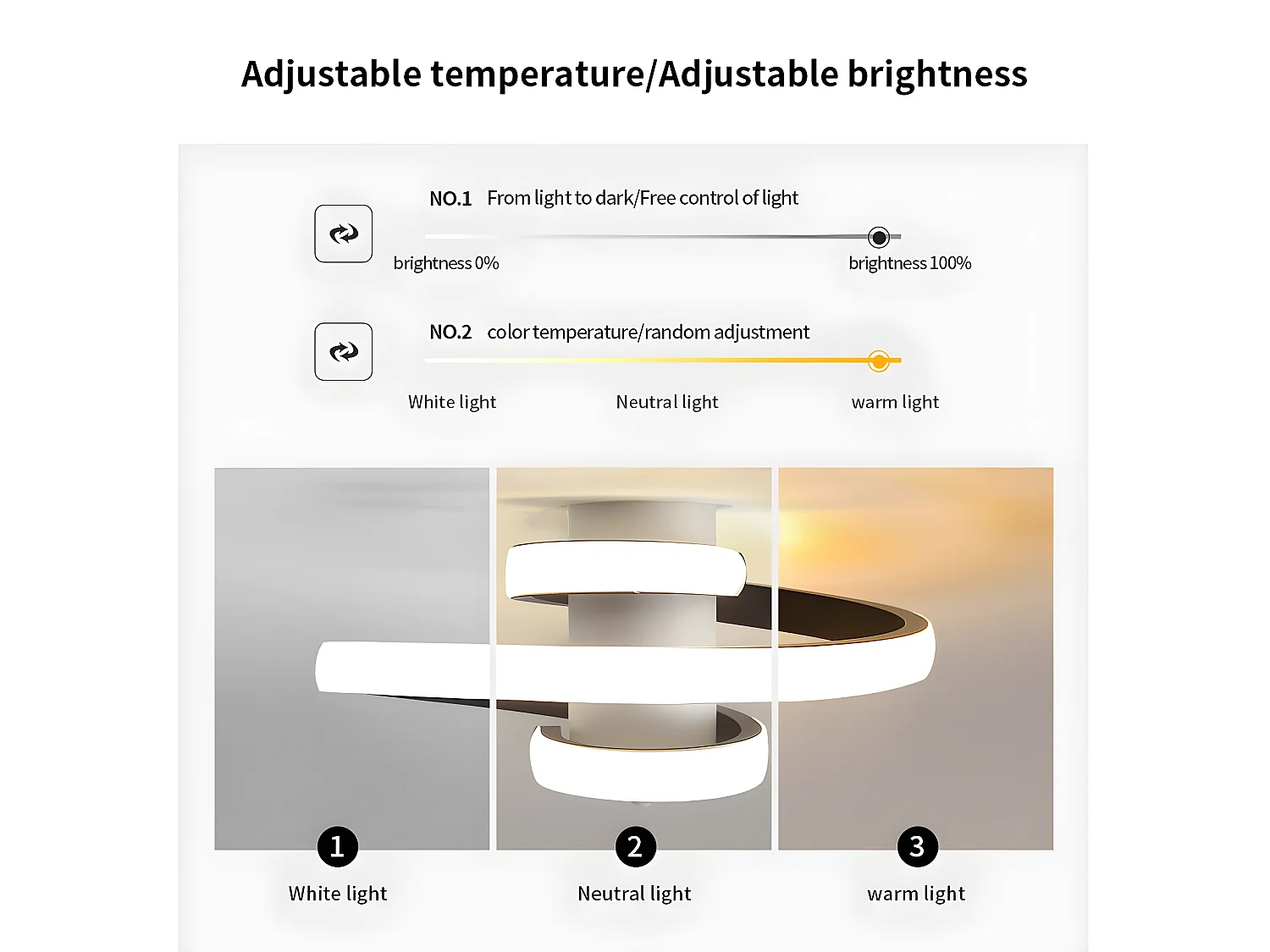 Soffitto a LED Spirale chiaro Dimmabile moderno 18W, bianco, 23*21*10 cm, in metallo acrilico, con telecomando