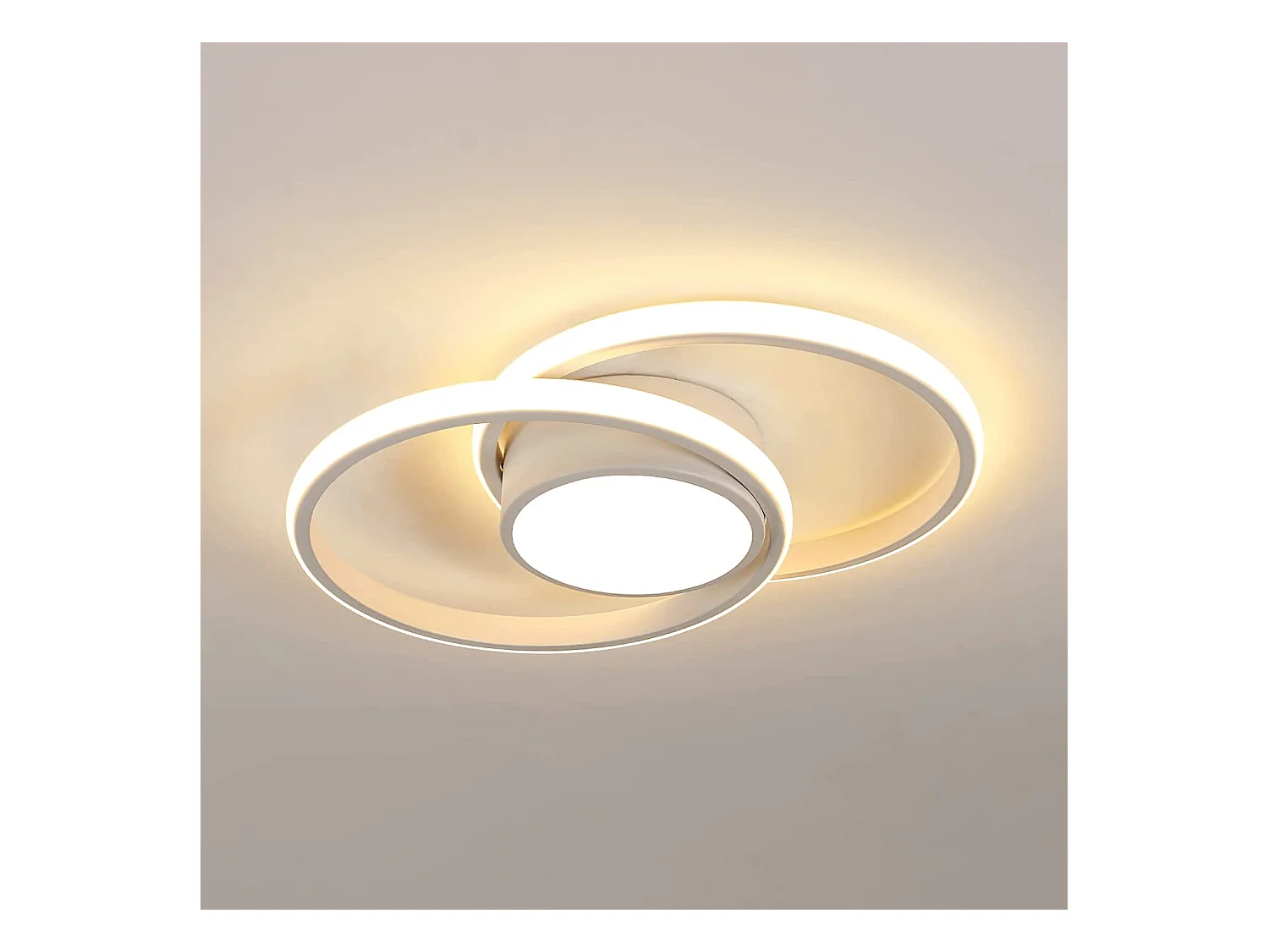 Plafonnier led moderne rond , 40*28.5cm, 42w 4000lm, lumière chaud