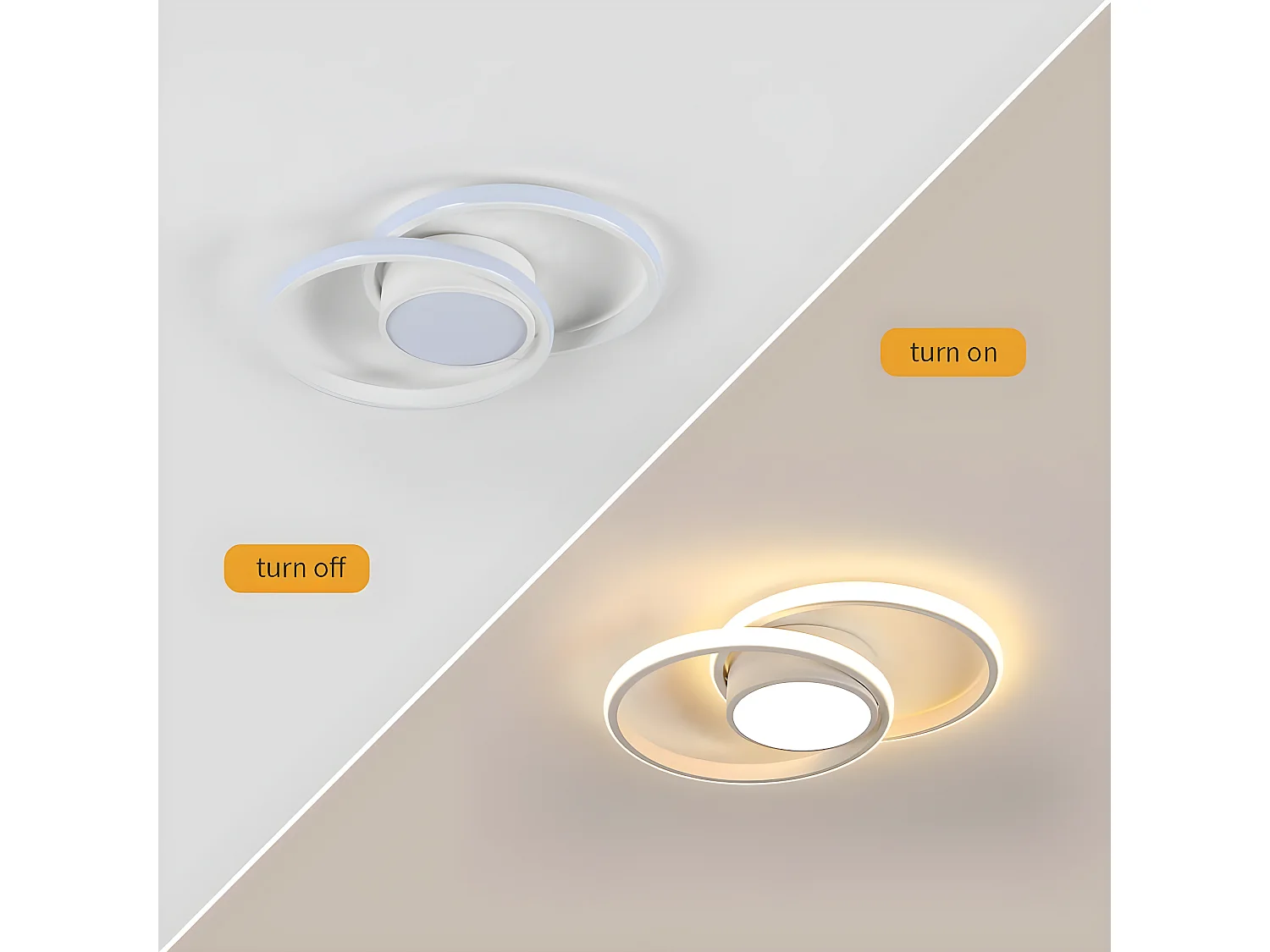 Luce a soffitto a LED moderna a LED, 40*28,5 cm, 42W 4000LM, luce calda
