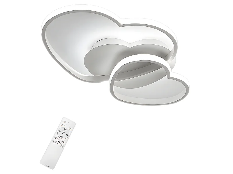 Plafonnier led dimmable moderne avec télécommande,  50*33*8cm, en silice et aluminium pour salon salle