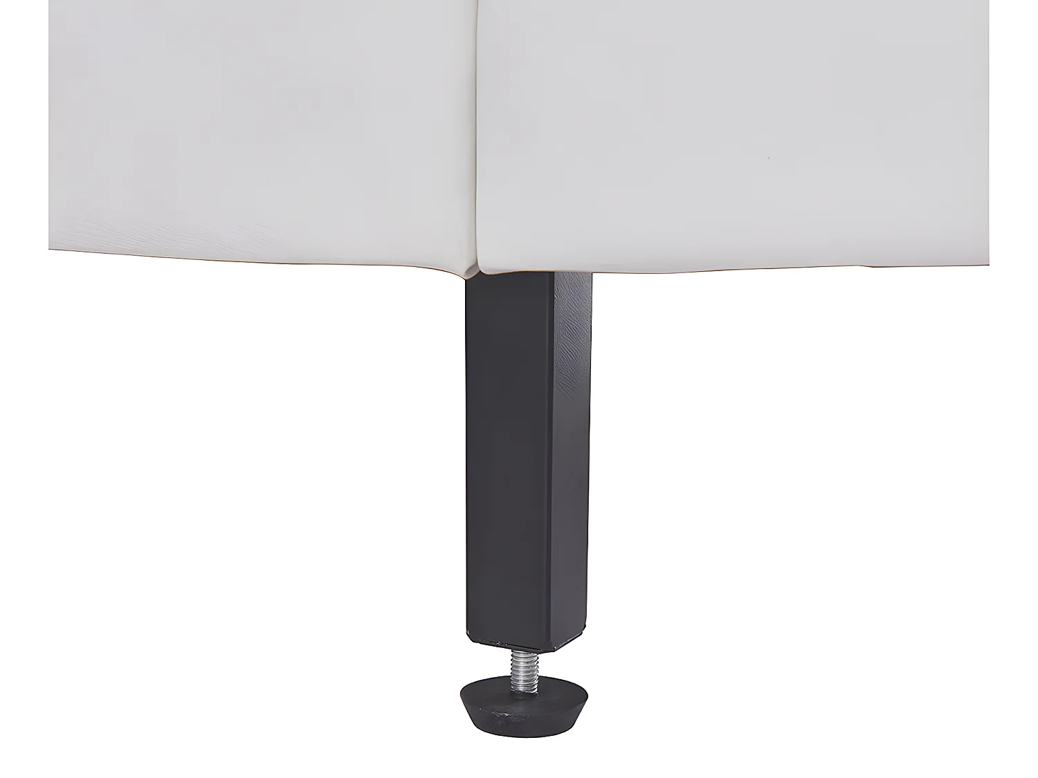 Lit avec tête de lit capitonnée avec LED- 140 x 200 cm - Blanc - Sweiko