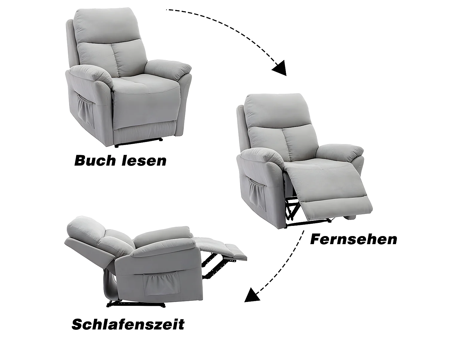 Fauteuil relax électrique en cuir - Girs - Sweiko
