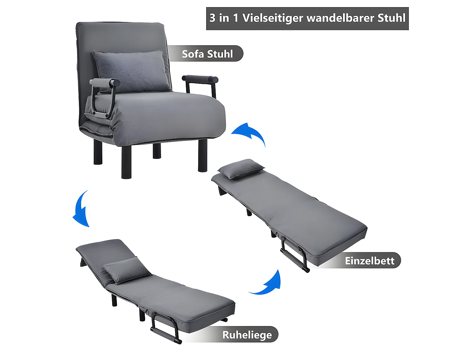 Fauteuil relax en tissu - Girs - Sweiko