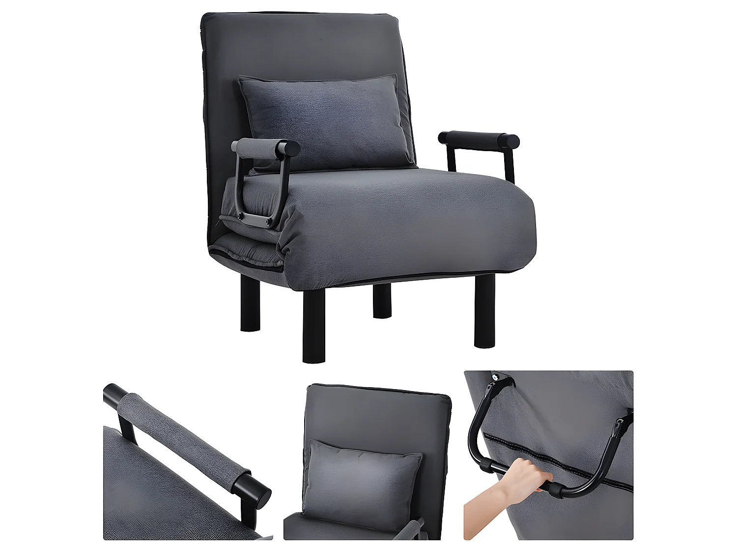 Fauteuil relax en tissu - Girs - Sweiko