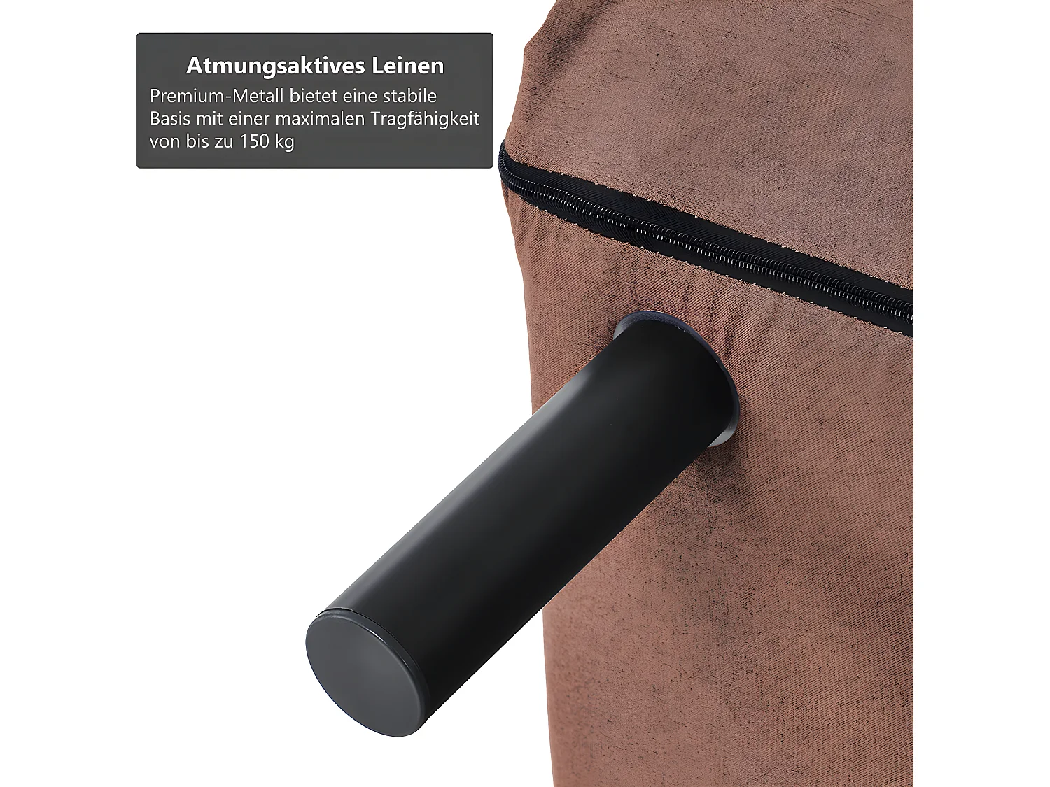 Fauteuil relax en tissu - Marron - Sweiko