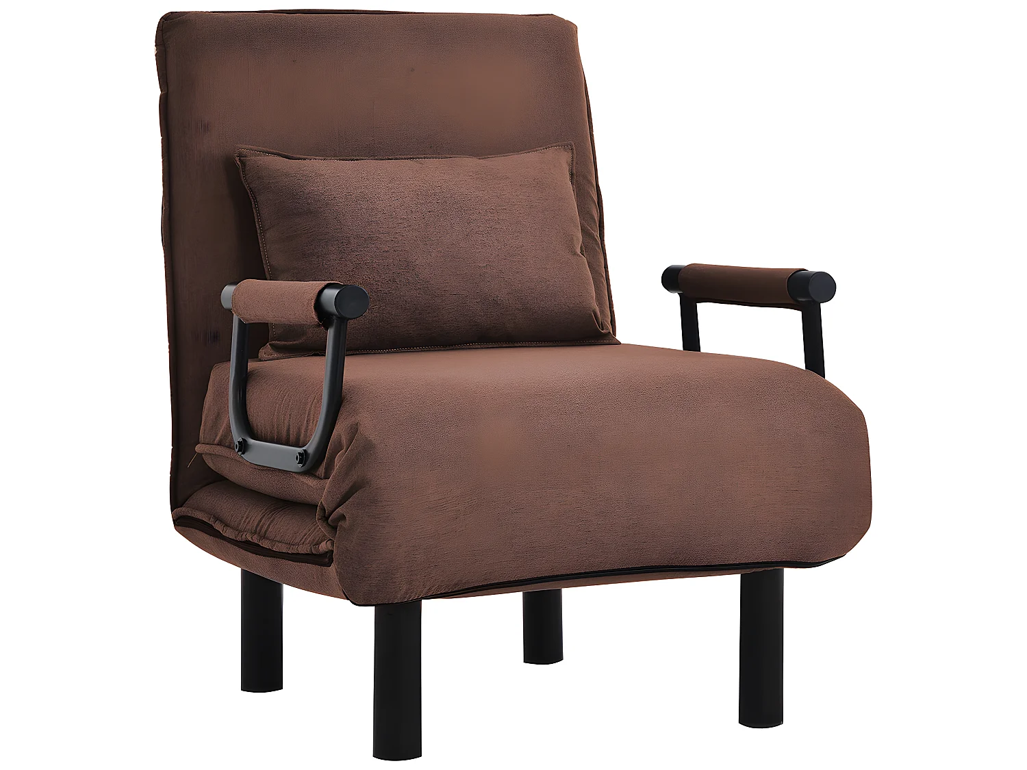 Fauteuil relax en tissu - Marron - Sweiko