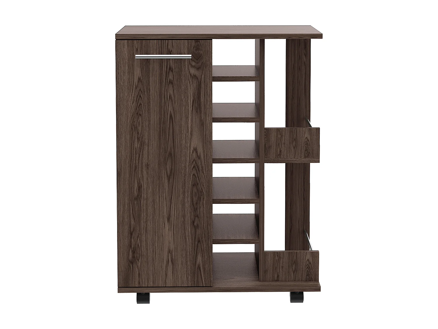 Carrello da bar, Bar Cart, con portabottiglie e ruote