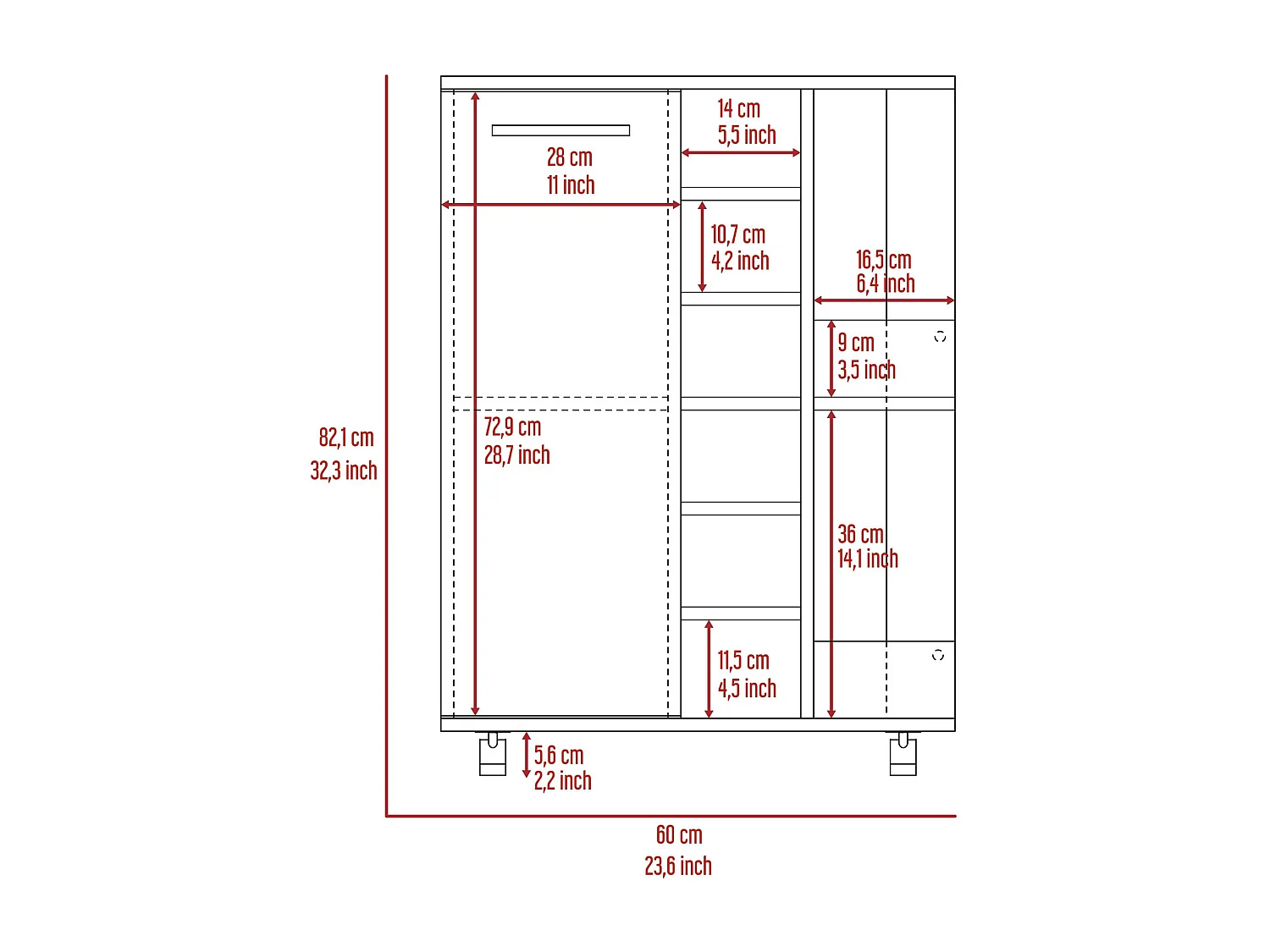 Carrello da bar, Bar Cart, con portabottiglie e ruote