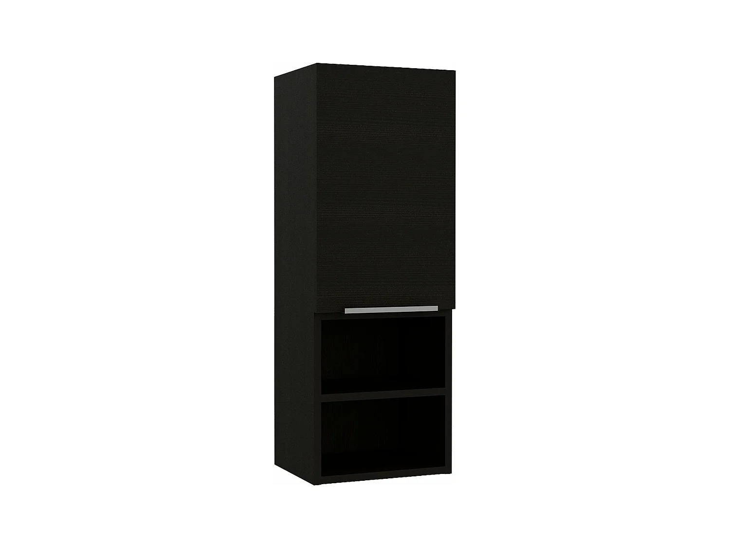 Armoire murale de salle de bain Mila, avec étagères , 81.7cm X 29.99 cm X 25.50 cm , Noir