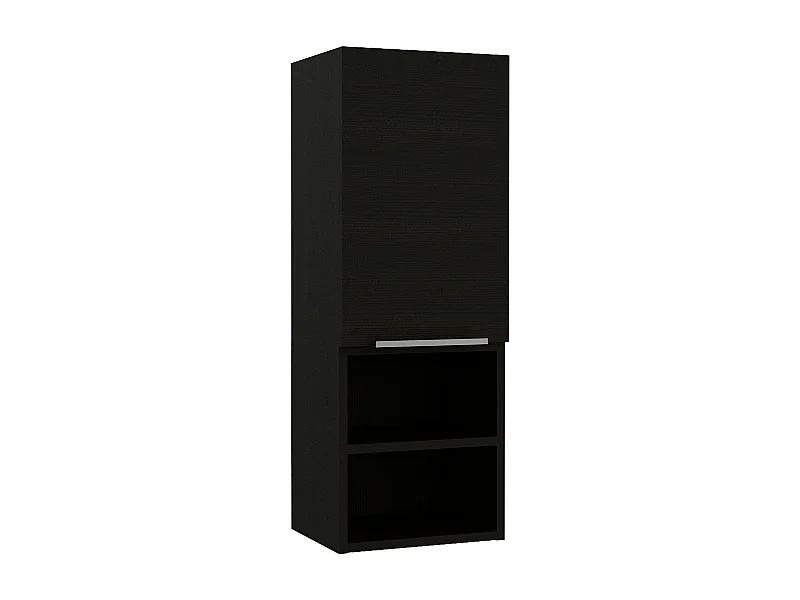 Armoire murale de salle de bain Mila, avec étagères , 81.7cm X 29.99 cm X 25.50 cm , Noir