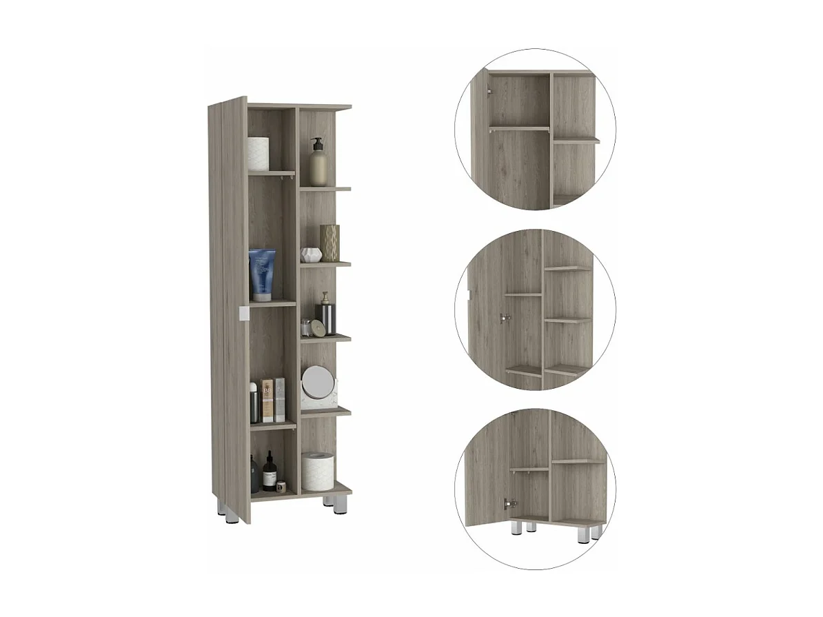 Meuble d'angle de bain Urano, à 5 étagères
