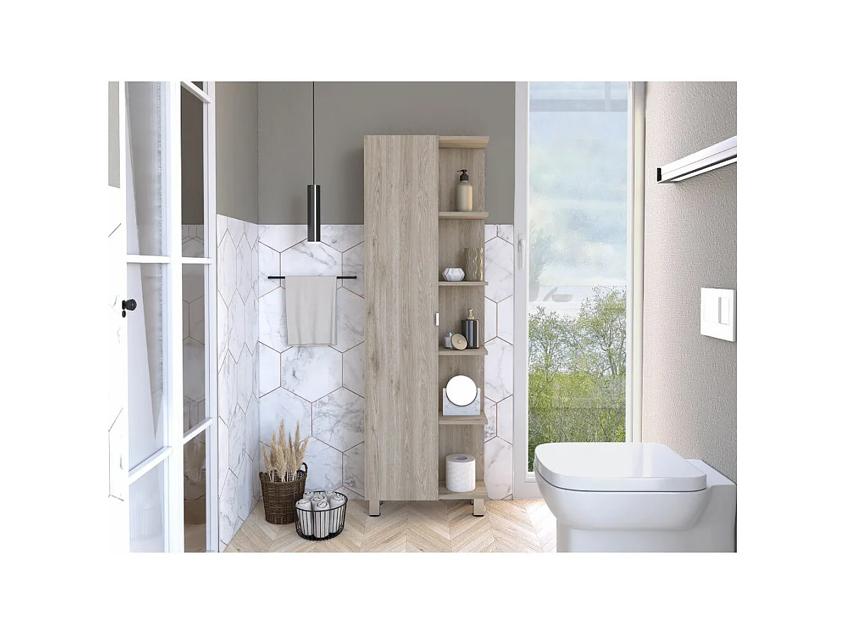 Meuble d'angle de bain Urano, à 5 étagères
