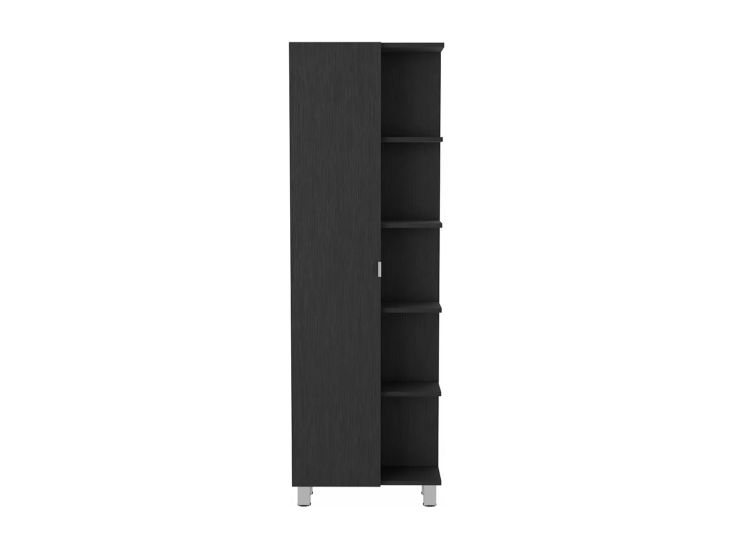 Mueble Alto de Baño Urano, con 5 estantes , 157.98 cm  X 51.18 cm  X 21.46 cm  , Negro