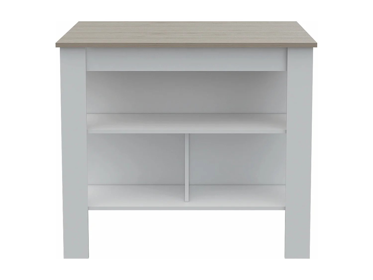 Isola da cucina antibatterica Cala, superficie antibatterica e tre ripiani , 89.91 cm X 102.87 cm X 69.85 cm , Multicolore