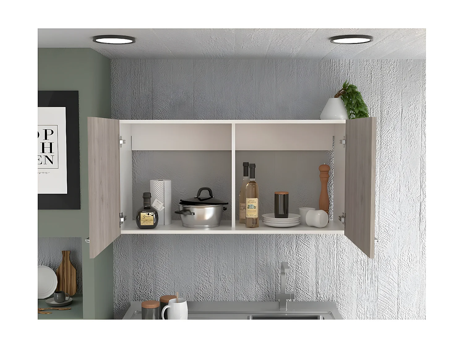 Mueble de Pared para Cocina Nápoles, con dos puertas
