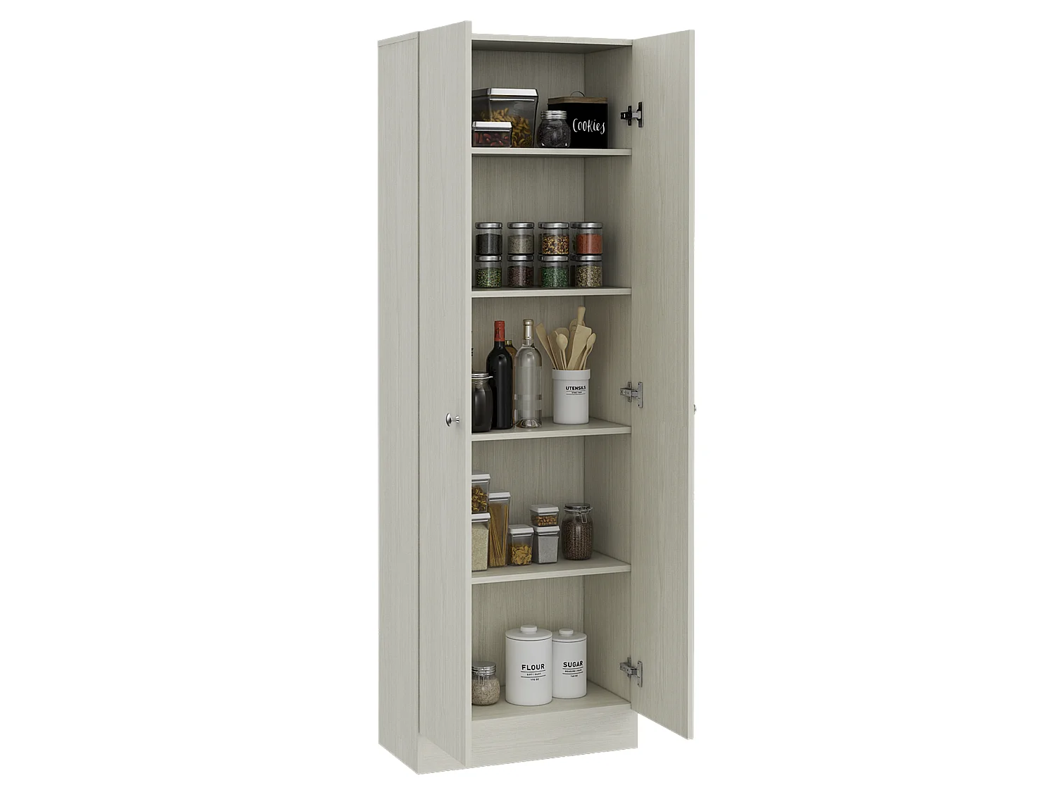 Z 60 Armadio multifunzionale, con due ante e ripiani interni, 180.59 cm X 59.94 cm X 29.97 cm , Beige
