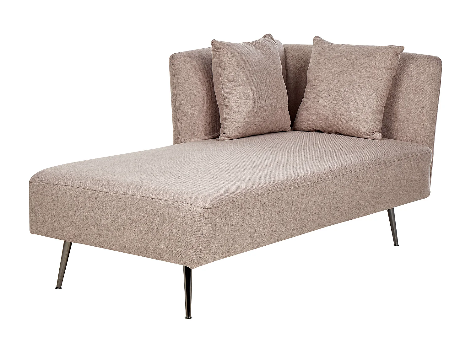 Rechtszijdige chaise longue RIOM Stof Lichtbruin