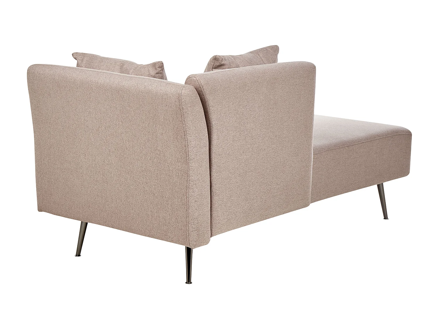 Rechtszijdige chaise longue RIOM Stof Lichtbruin