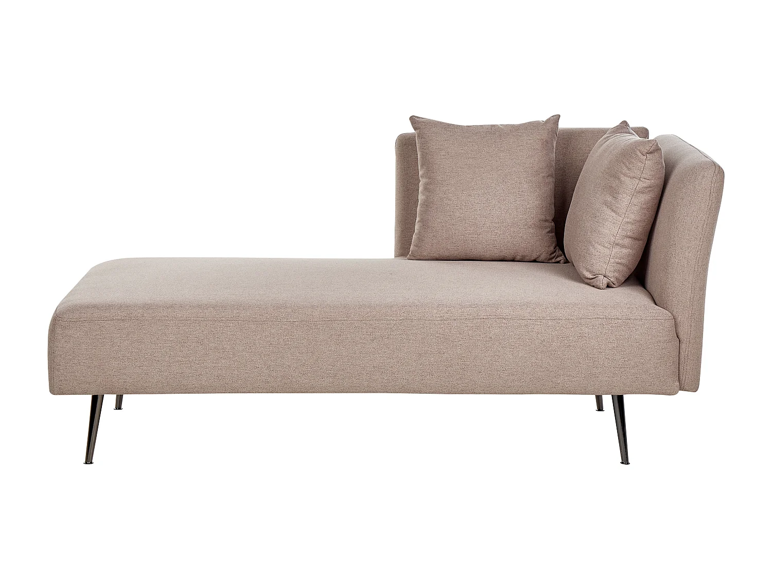 Rechtszijdige chaise longue RIOM Stof Lichtbruin