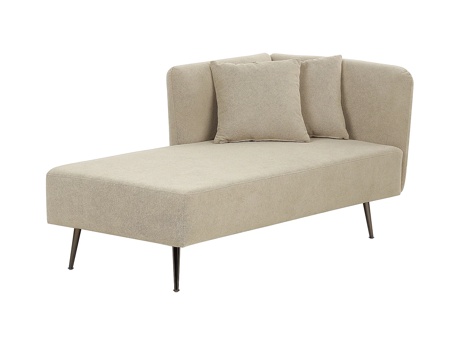 Rechtsseitige Chaiselounge RIOM Stoff Beige