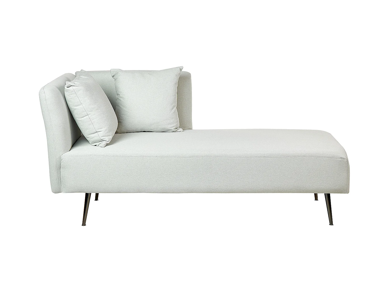 Linkszijdige chaise longue RIOM Stof Mintgroen