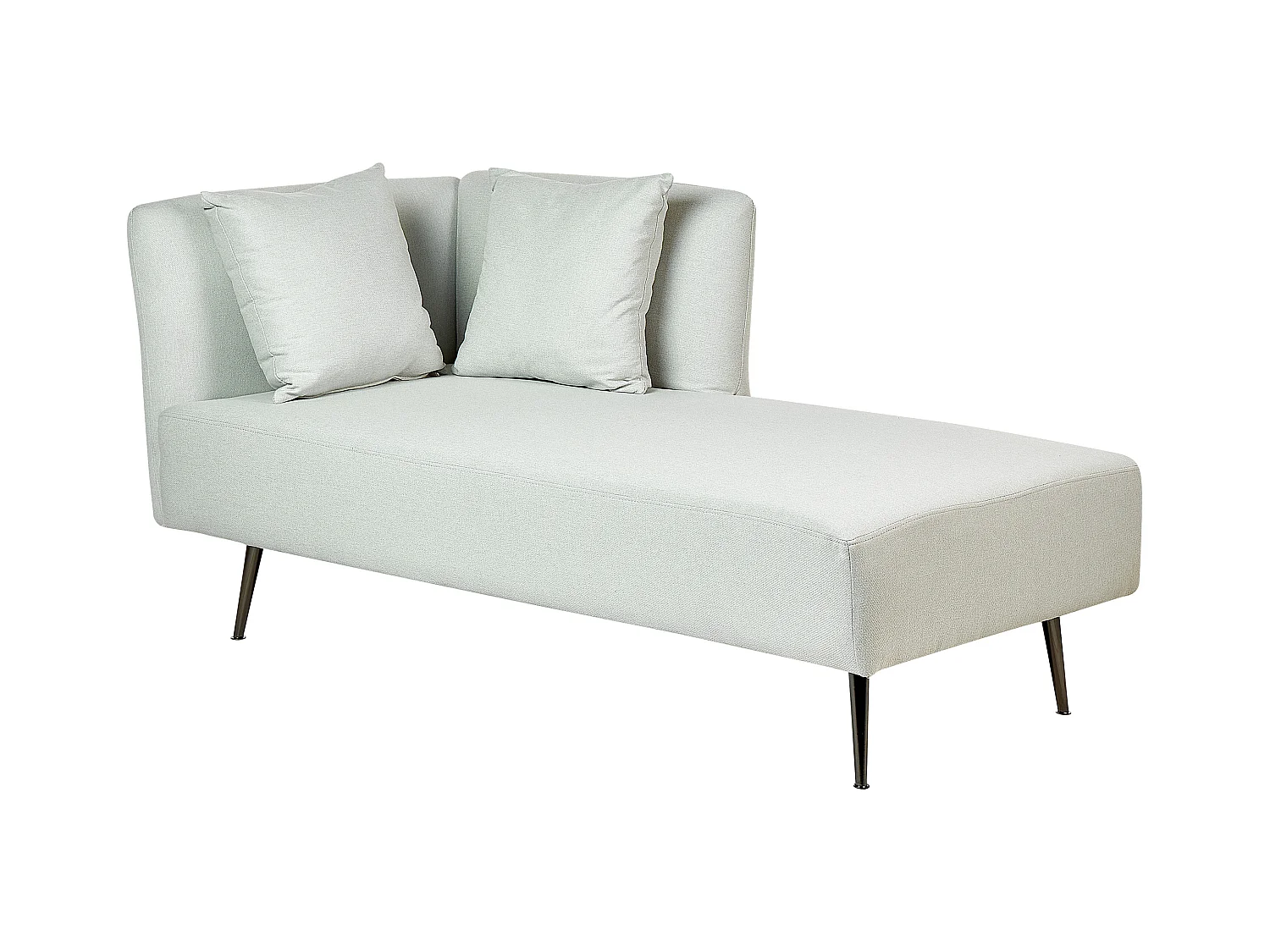 Linkszijdige chaise longue RIOM Stof Mintgroen