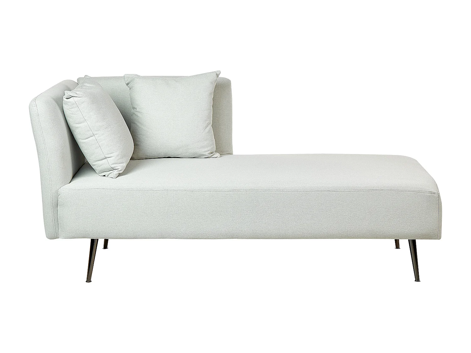 Linkszijdige chaise longue RIOM Stof Mintgroen