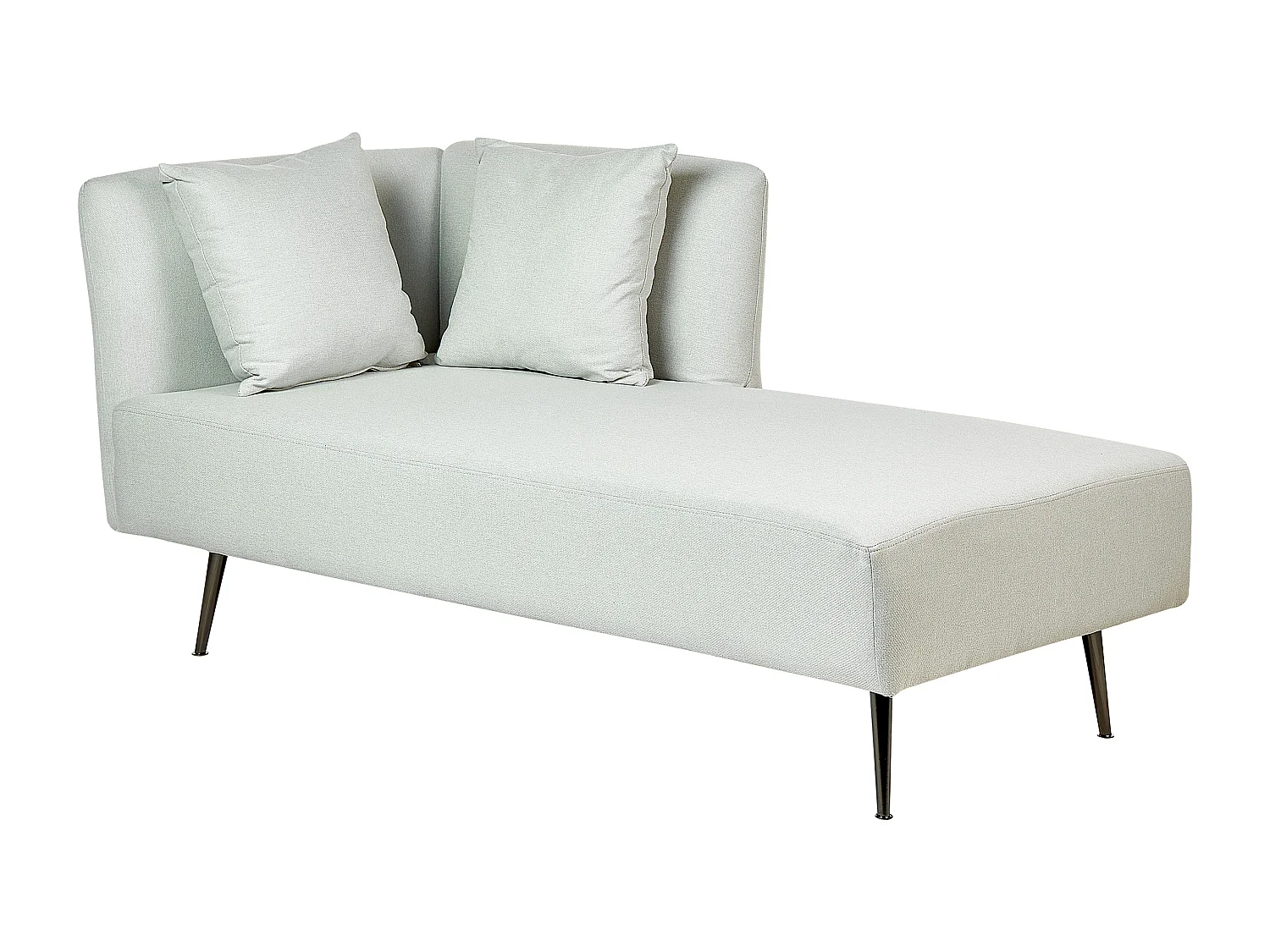Linkszijdige chaise longue RIOM Stof Mintgroen
