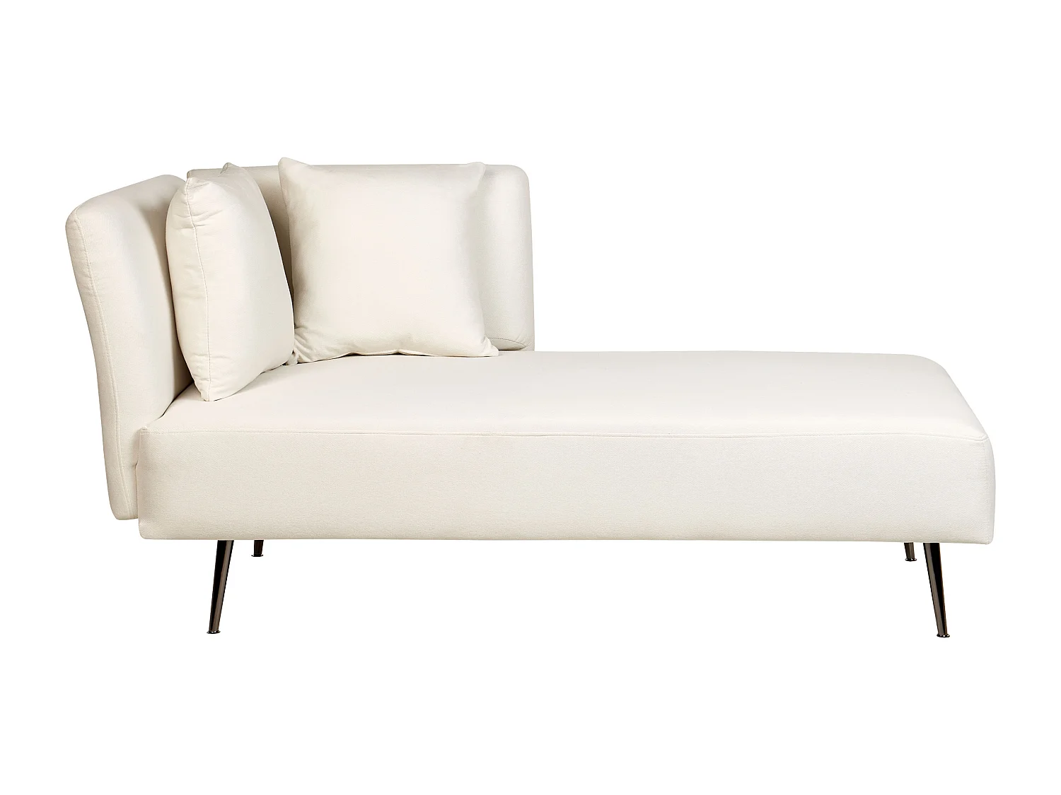 Chaise longue versione sinistra RIOM Tessuto Bianco sporco