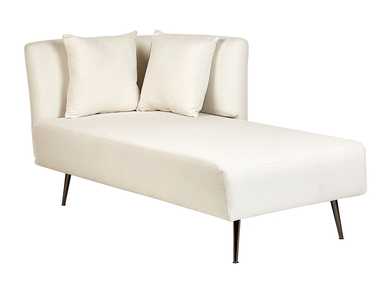 Chaise longue versione sinistra RIOM Tessuto Bianco sporco