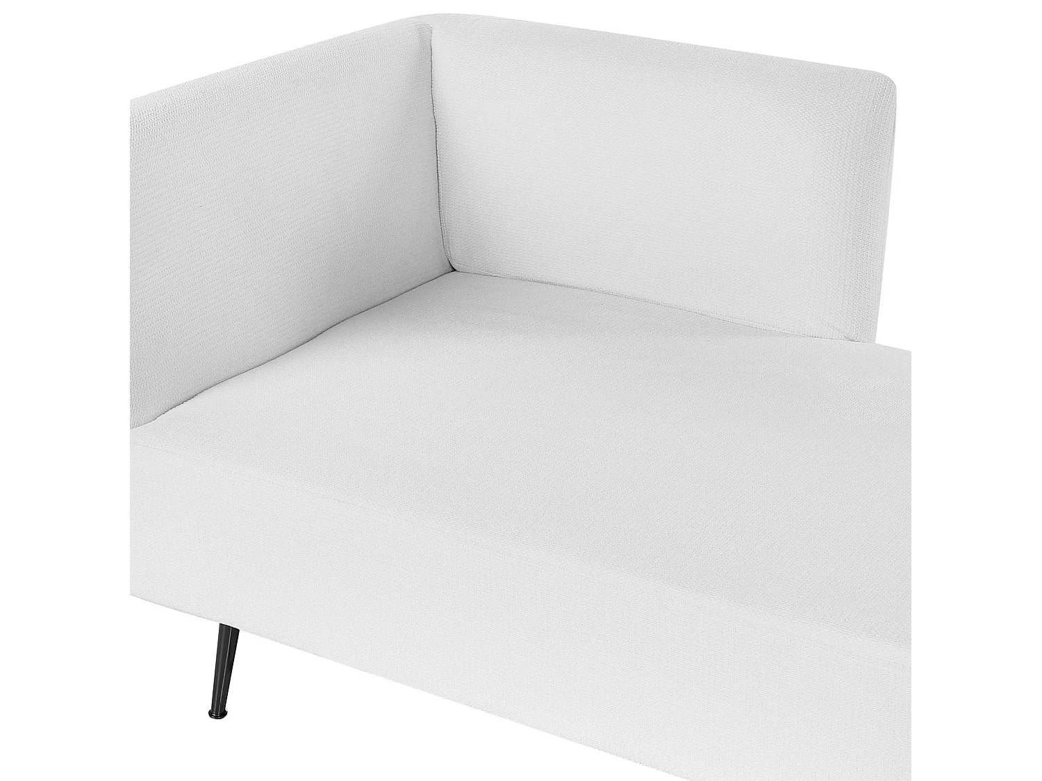 Chaise longue versione sinistra RIOM Tessuto Bianco sporco