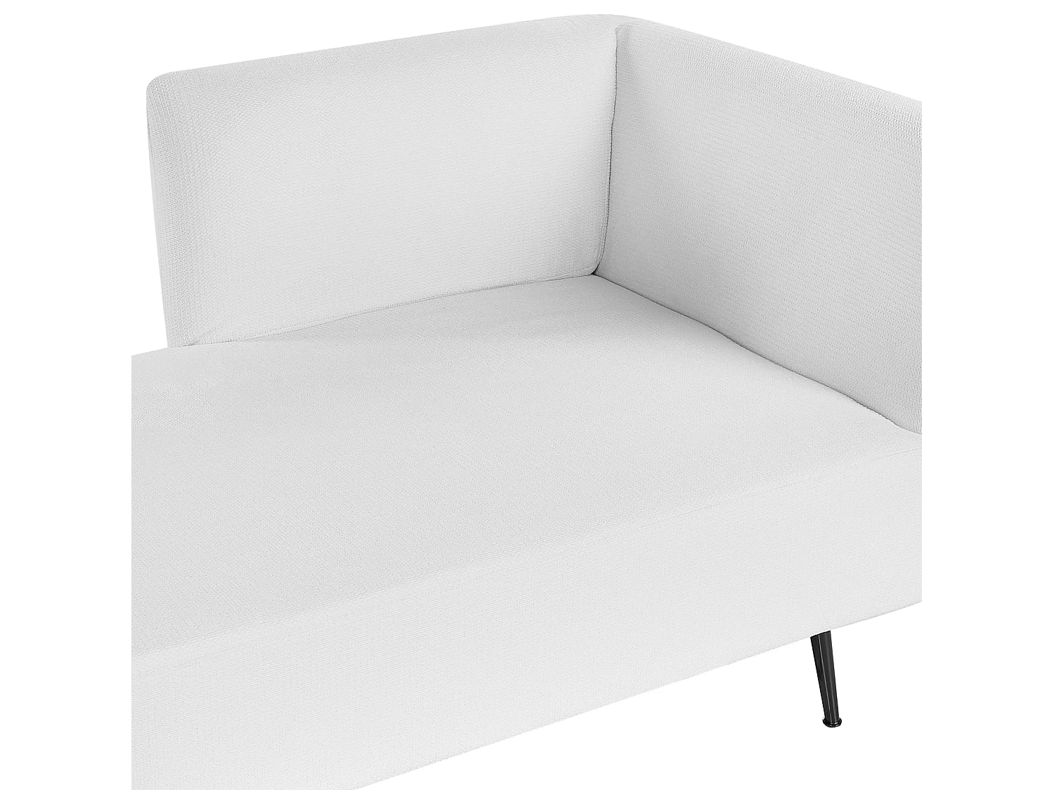 Chaise longue à direita RIOM Tecido Branco creme