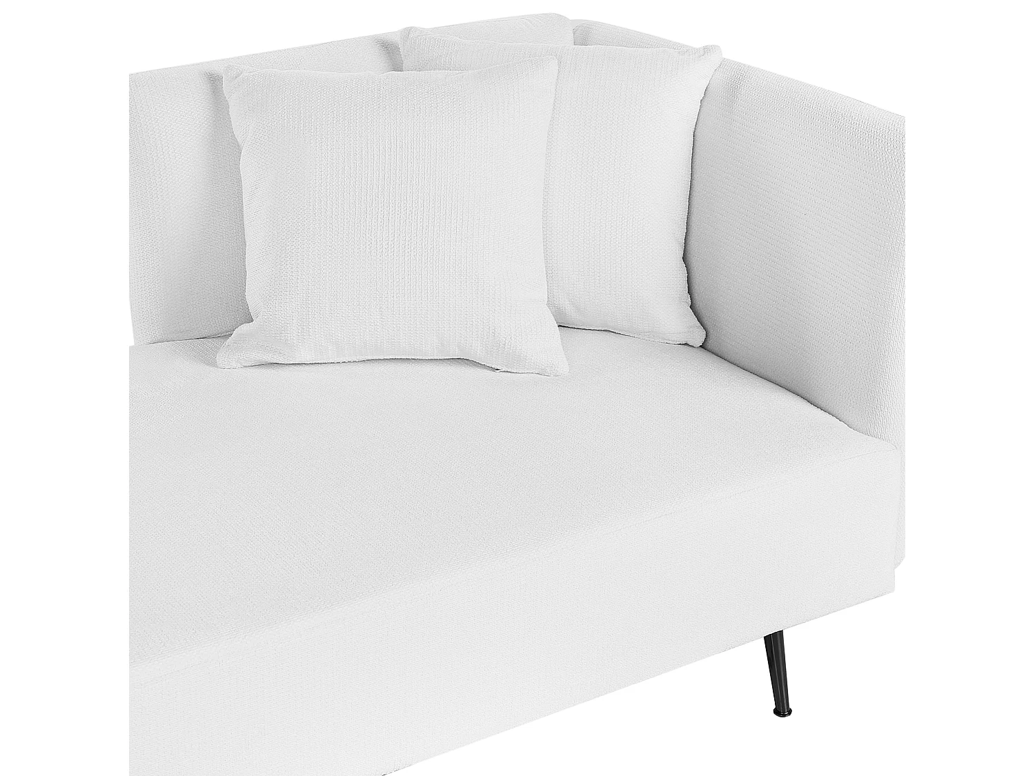 Chaise longue côté droit RIOM Tissu Blanc