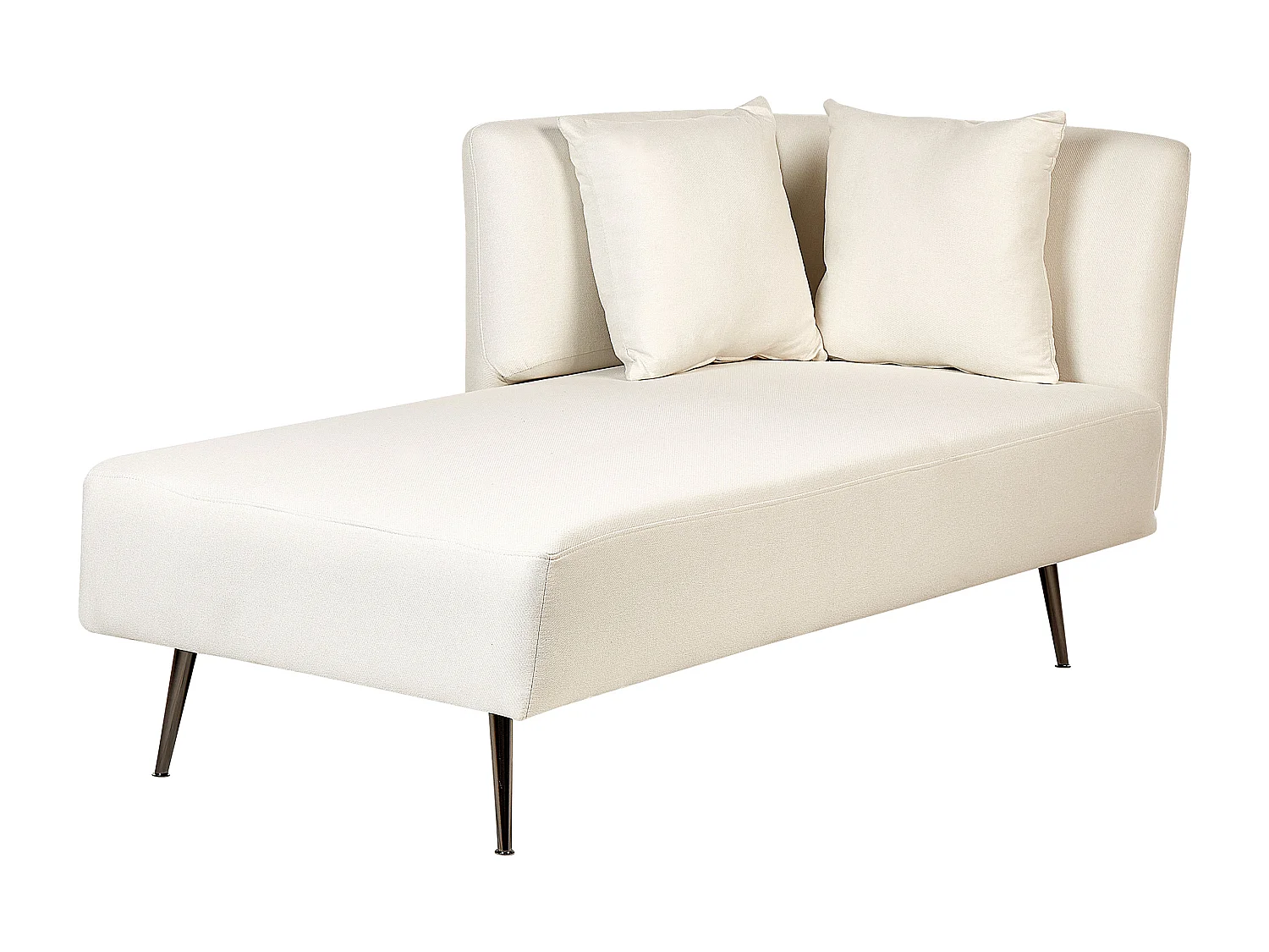 Chaise longue versione destra RIOM Tessuto Bianco sporco