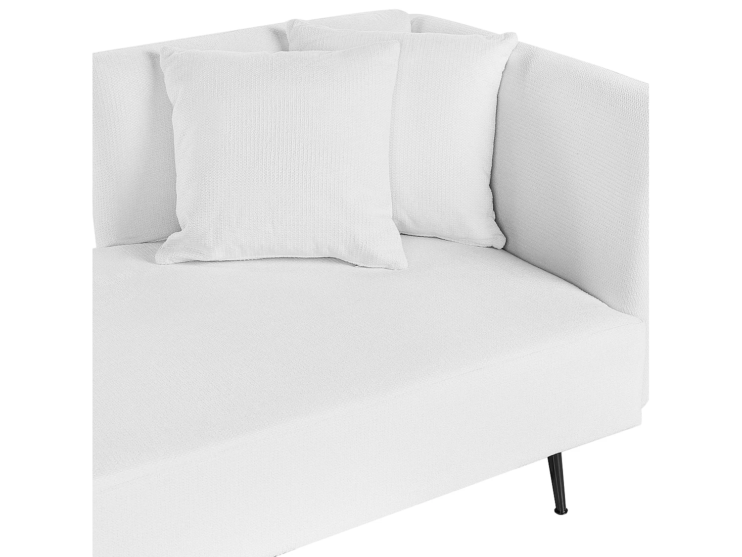 Chaise longue versione destra RIOM Tessuto Bianco sporco