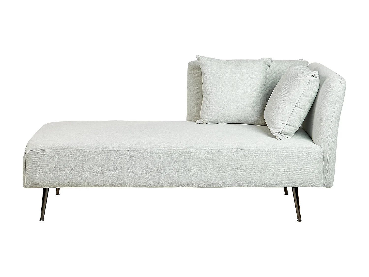 Rechtszijdige chaise longue RIOM Stof Mintgroen