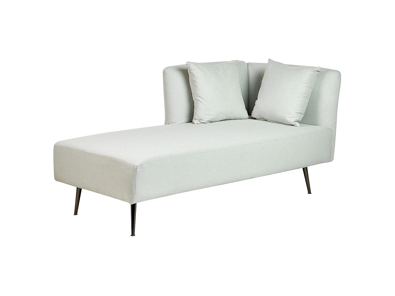 Rechtszijdige chaise longue RIOM Stof Mintgroen