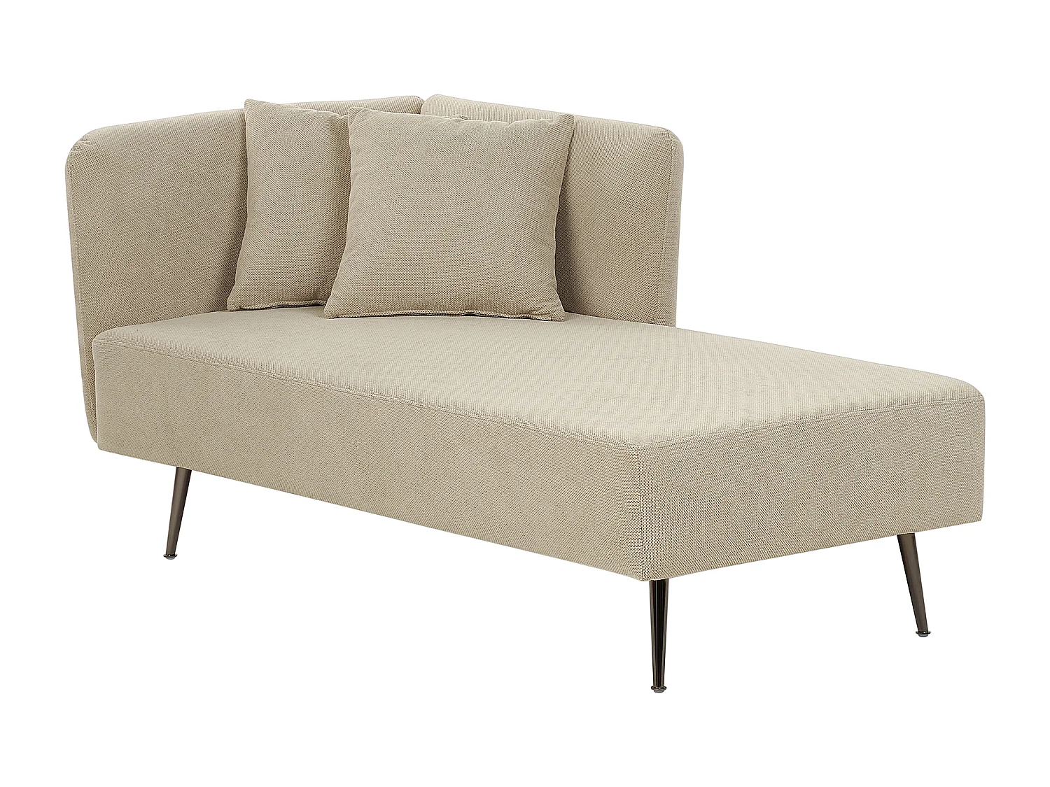 Linksseitige Chaiselounge RIOM Stoff Beige